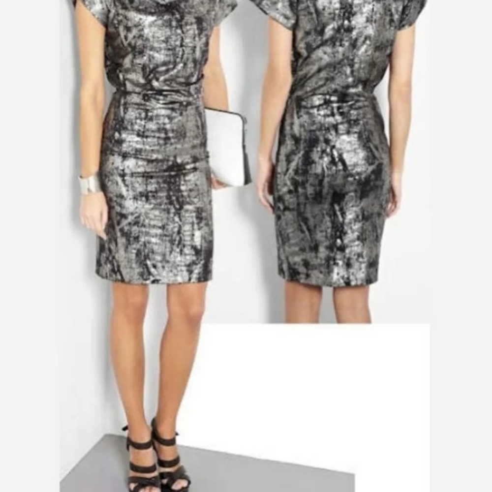 NEW Ambra Bodycon Fitted Metallic Dress